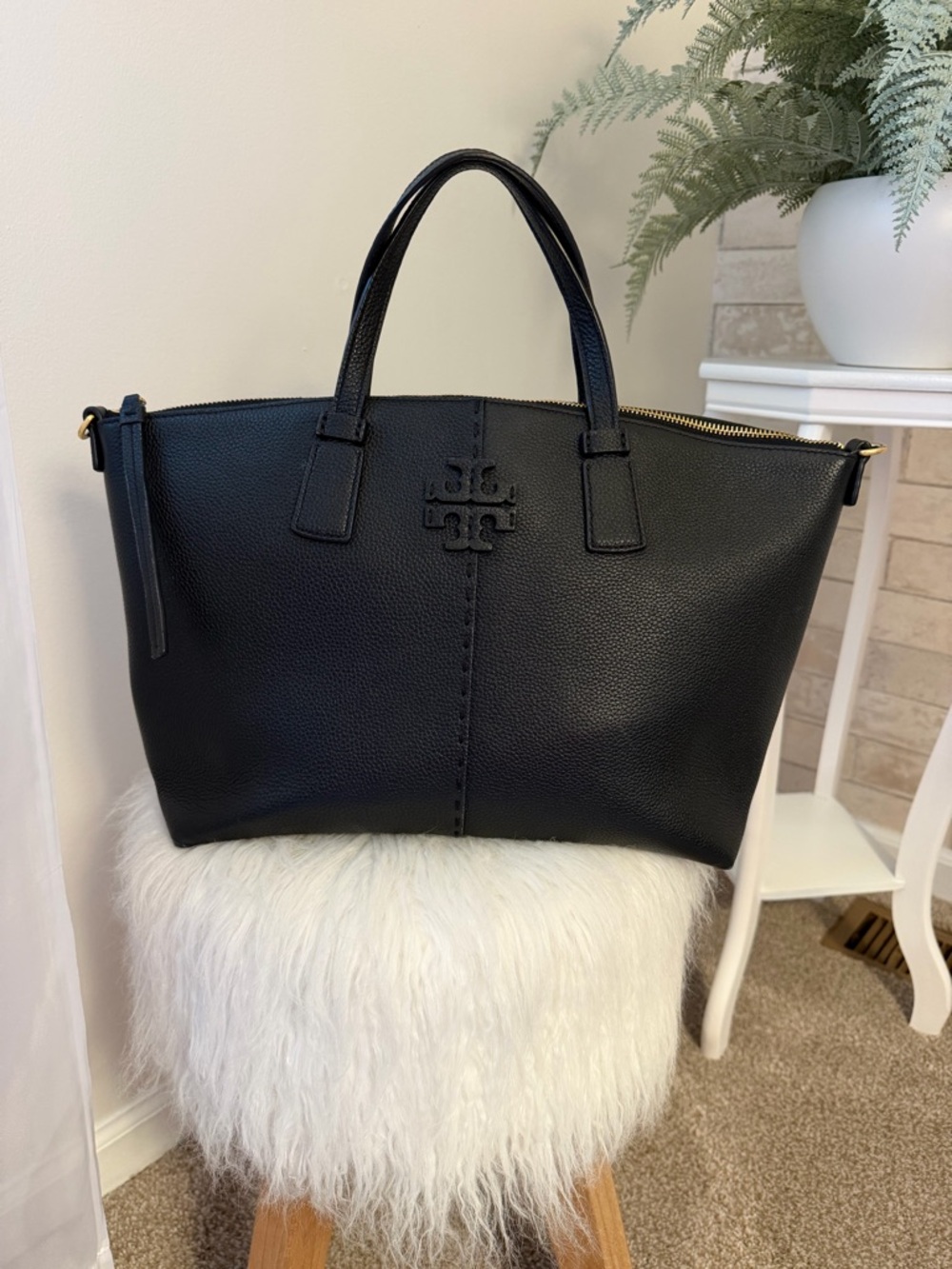 Tory Burch McGraw Zip Top Tote